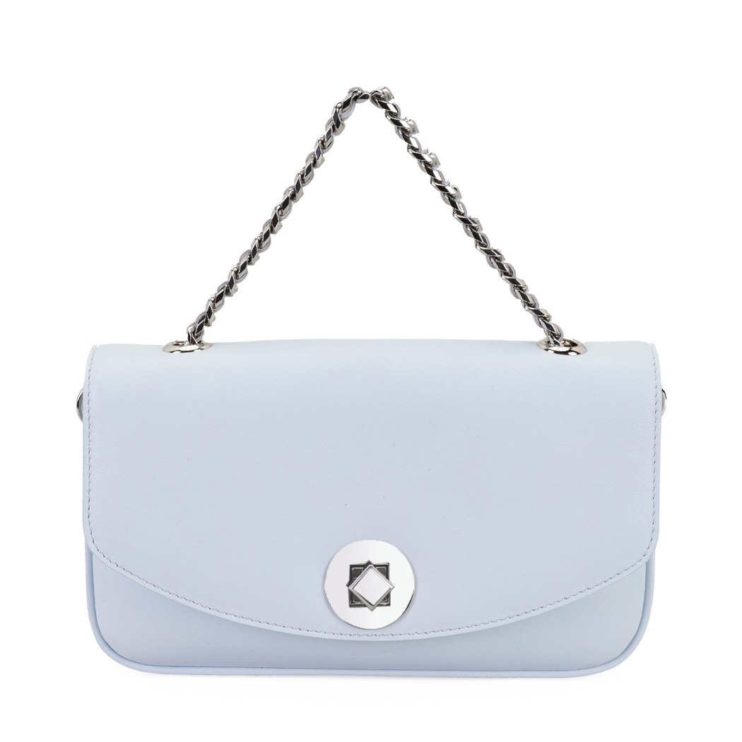 Karla Mavi Kadın Deri Omuz Çantası