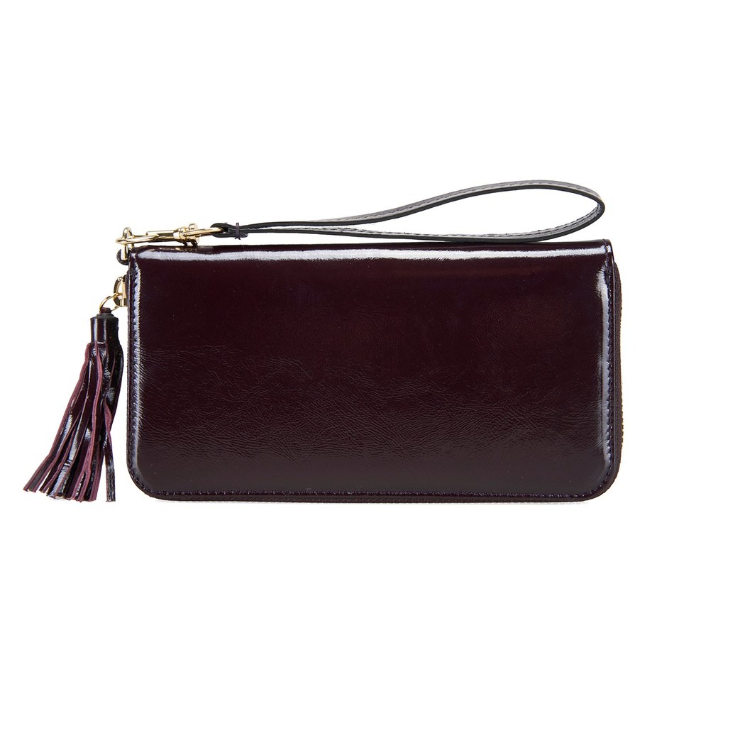 Kathleen Bordo Kadın Rugan Cüzdan