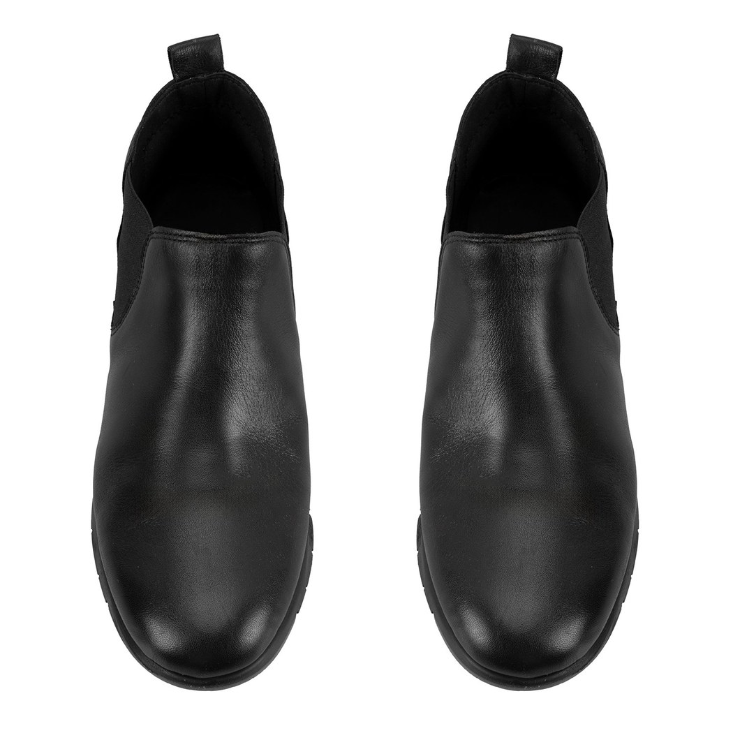 Kayley Siyah Kadın DesaComfort Lastikli Deri Chelsea Bot