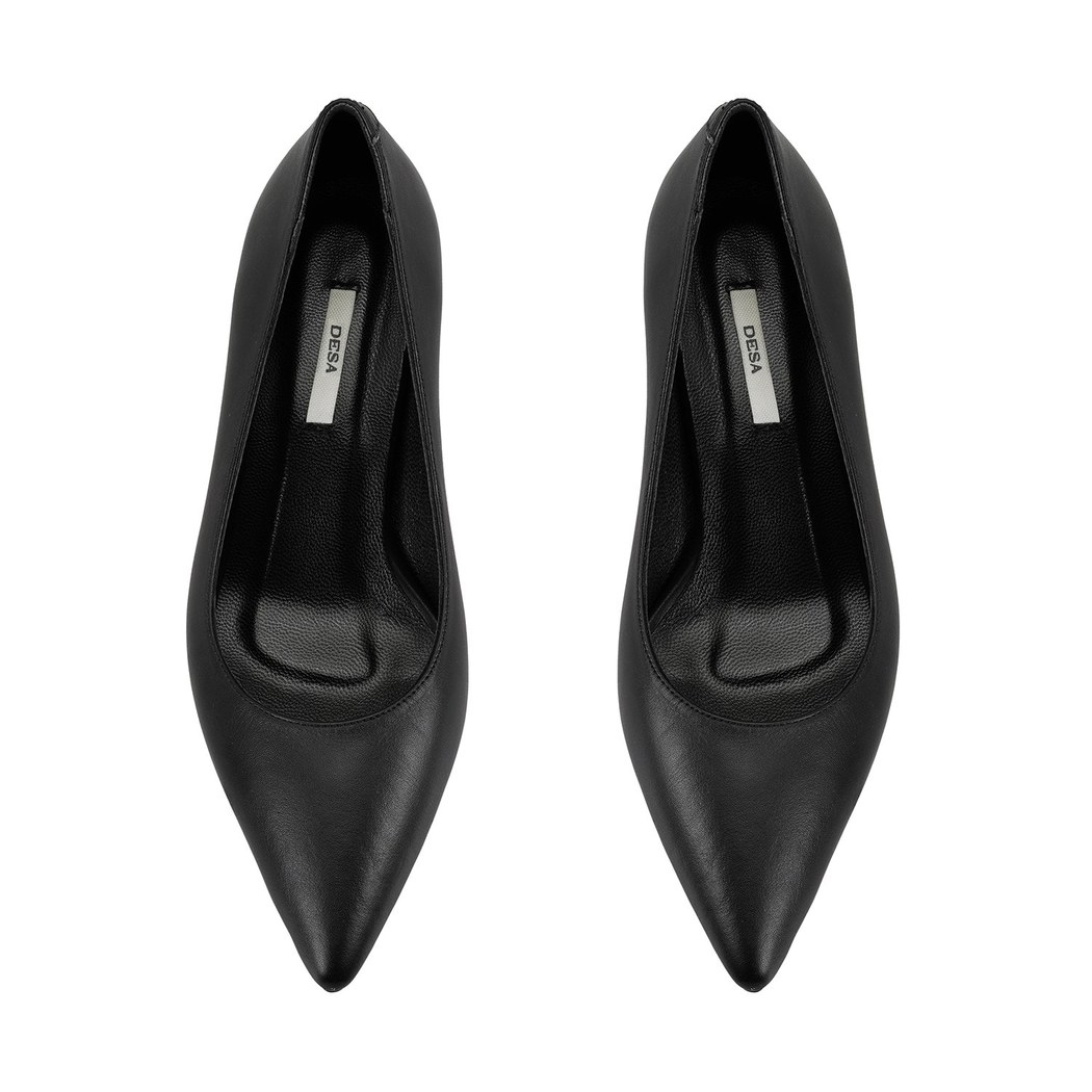 Kaylie Siyah Kadın Topuklu Deri Klasik Ayakkabı