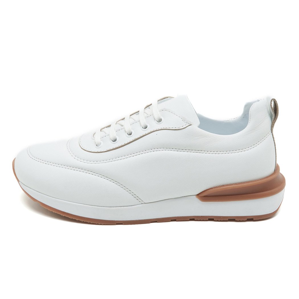 Keenan Beyaz Kadın Deri Spor Ayakkabı