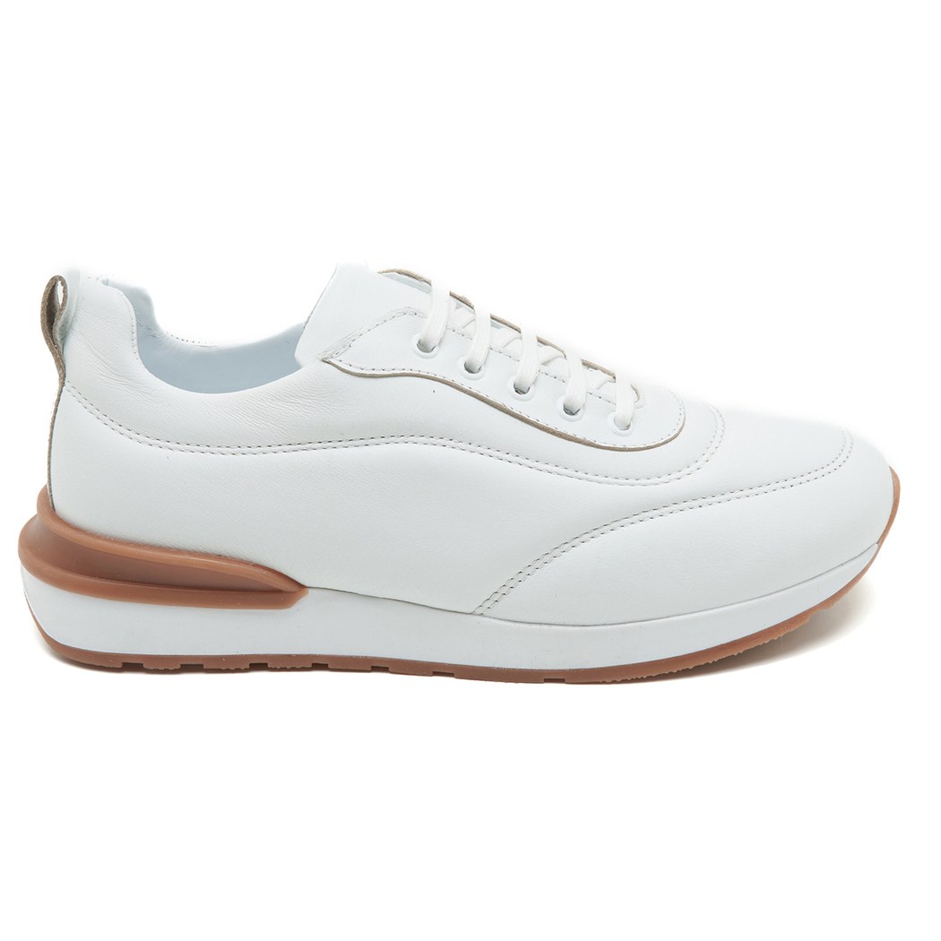 Keenan Beyaz Kadın Deri Spor Ayakkabı