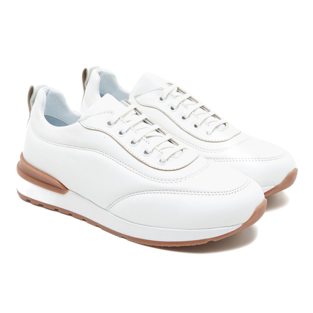 Keenan Beyaz Kadın Deri Spor Ayakkabı