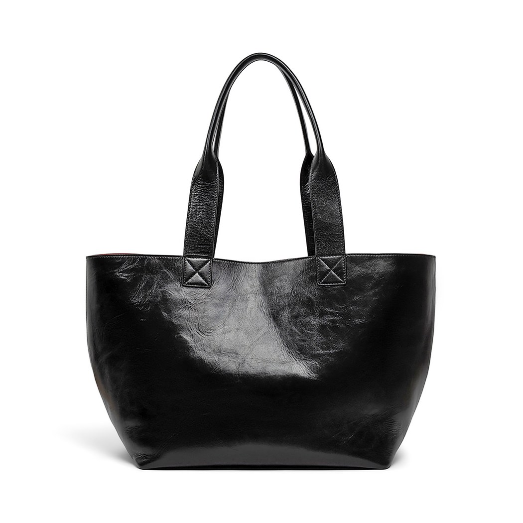 KeinxDesa Siyah Deri Omuz Çantası 