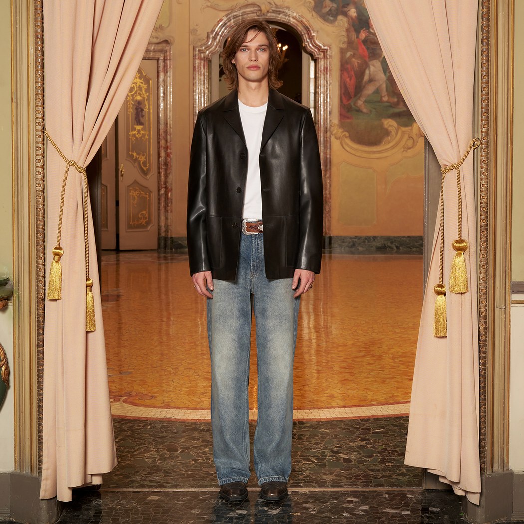 KeinxDesa Siyah Erkek Deri Ceket