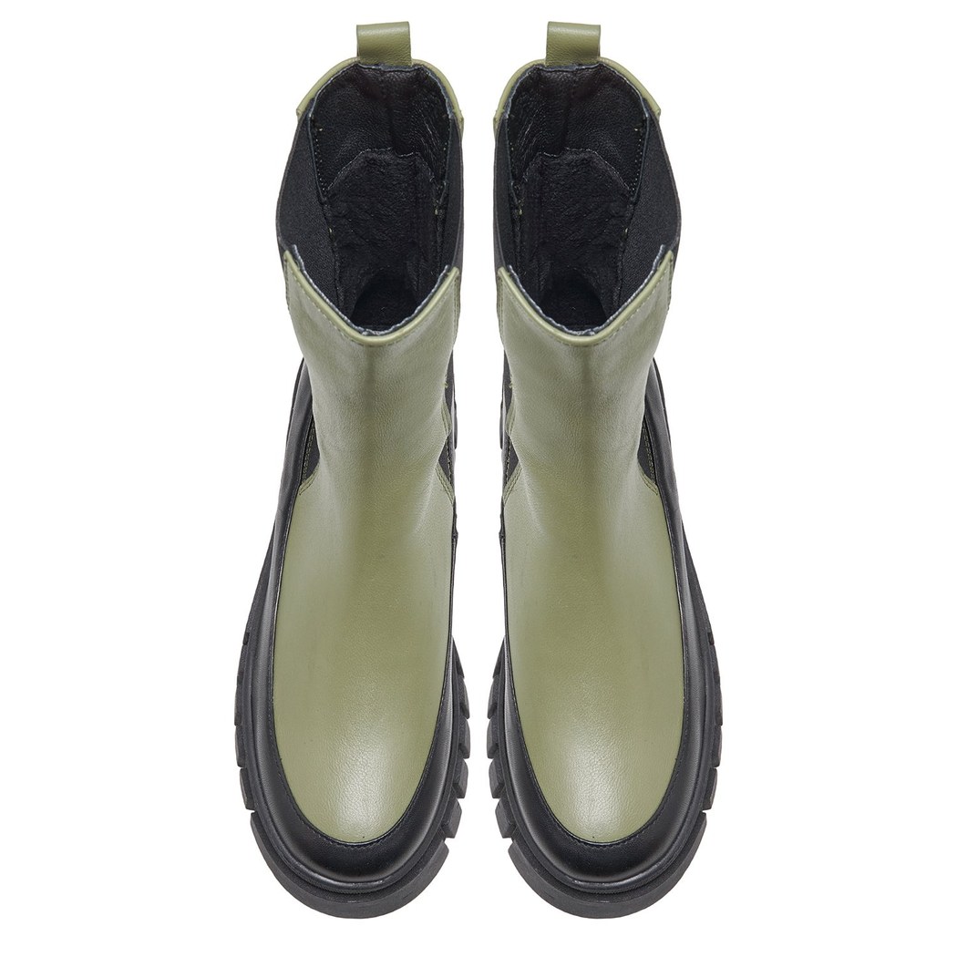 Keira Yeşil Kadın Deri Chelsea Bot