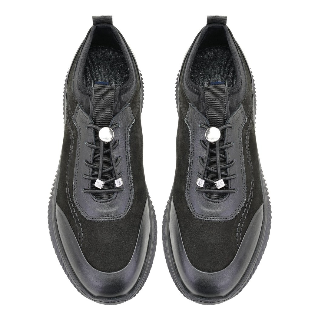 Kesera Siyah Erkek Deri Günlük Ayakkabı