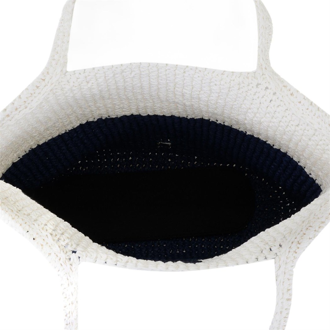 Kevin Lacivert Kadın Hasır Omuz Çantası