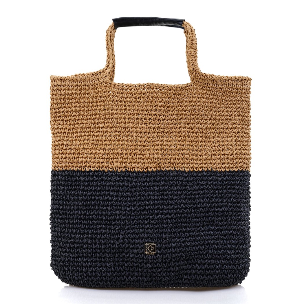 Kevin Siyah Kadın Hasır Omuz Çantası