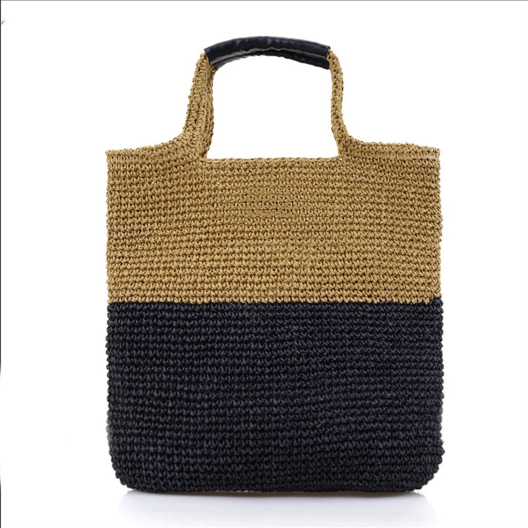 Kevin Siyah Kadın Hasır Omuz Çantası