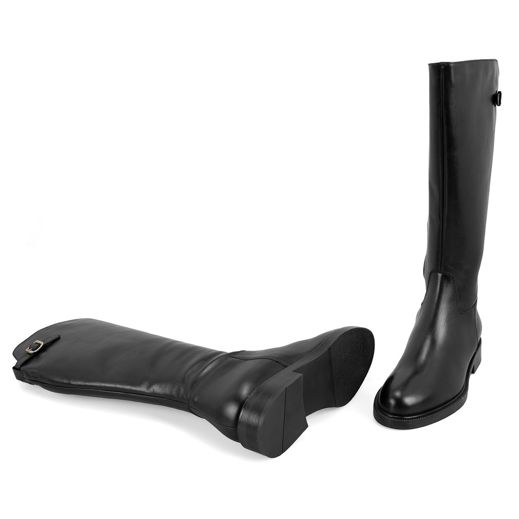 Kiar Siyah Kadın Deri Çizme