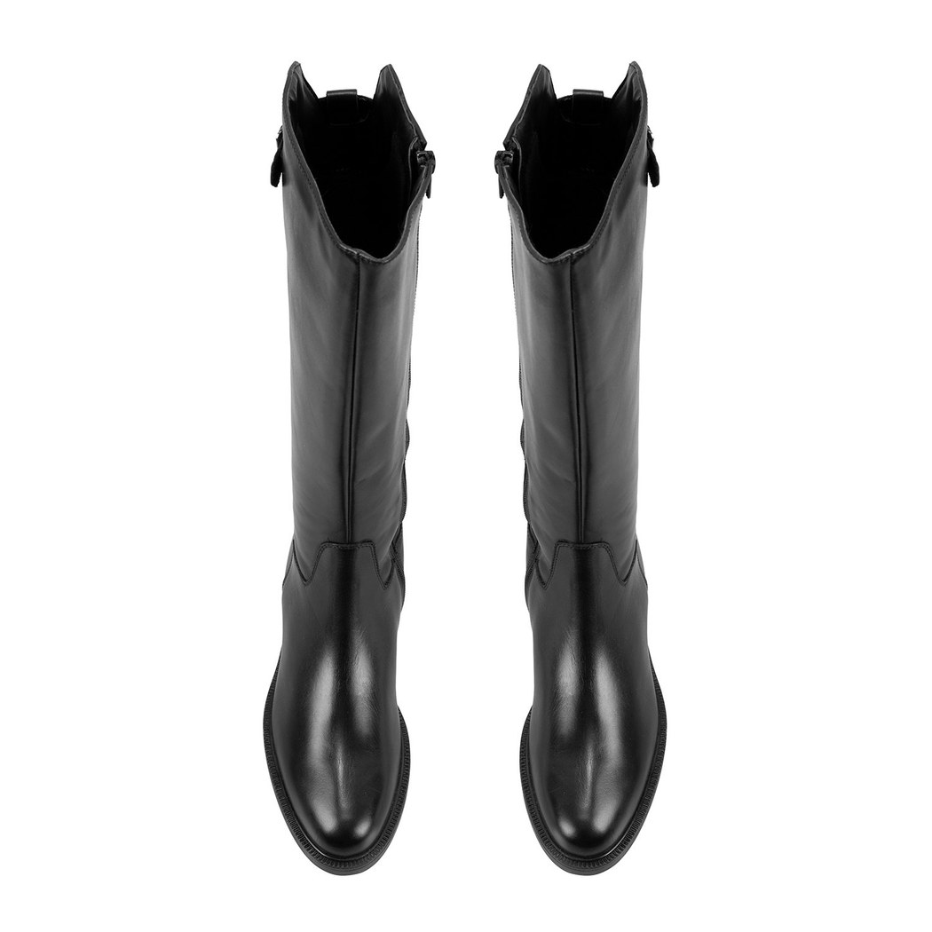 Kiar Siyah Kadın Deri Çizme