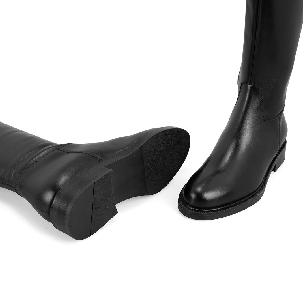 Kiar Siyah Kadın Deri Çizme