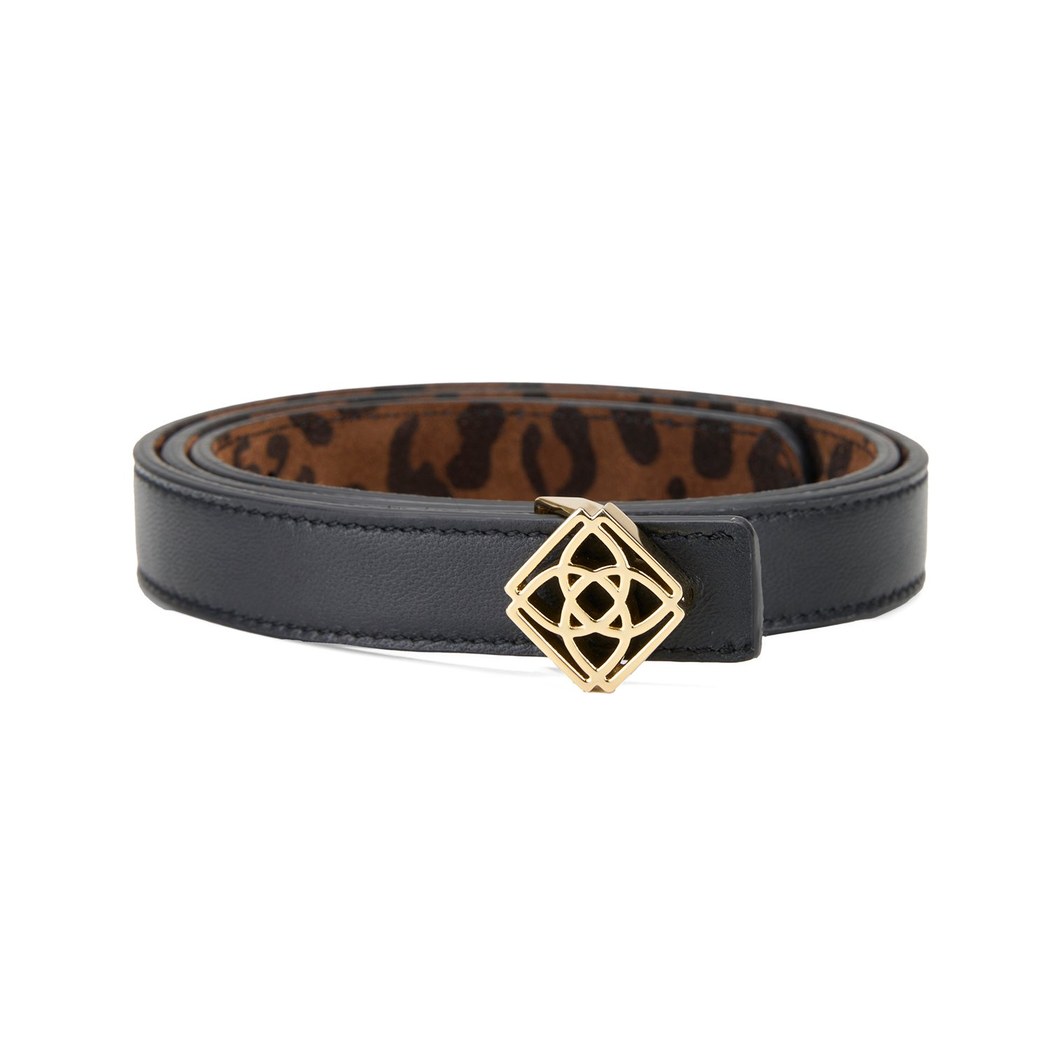 Kieran Leopar Kadın Çift Taraflı Deri Kemer