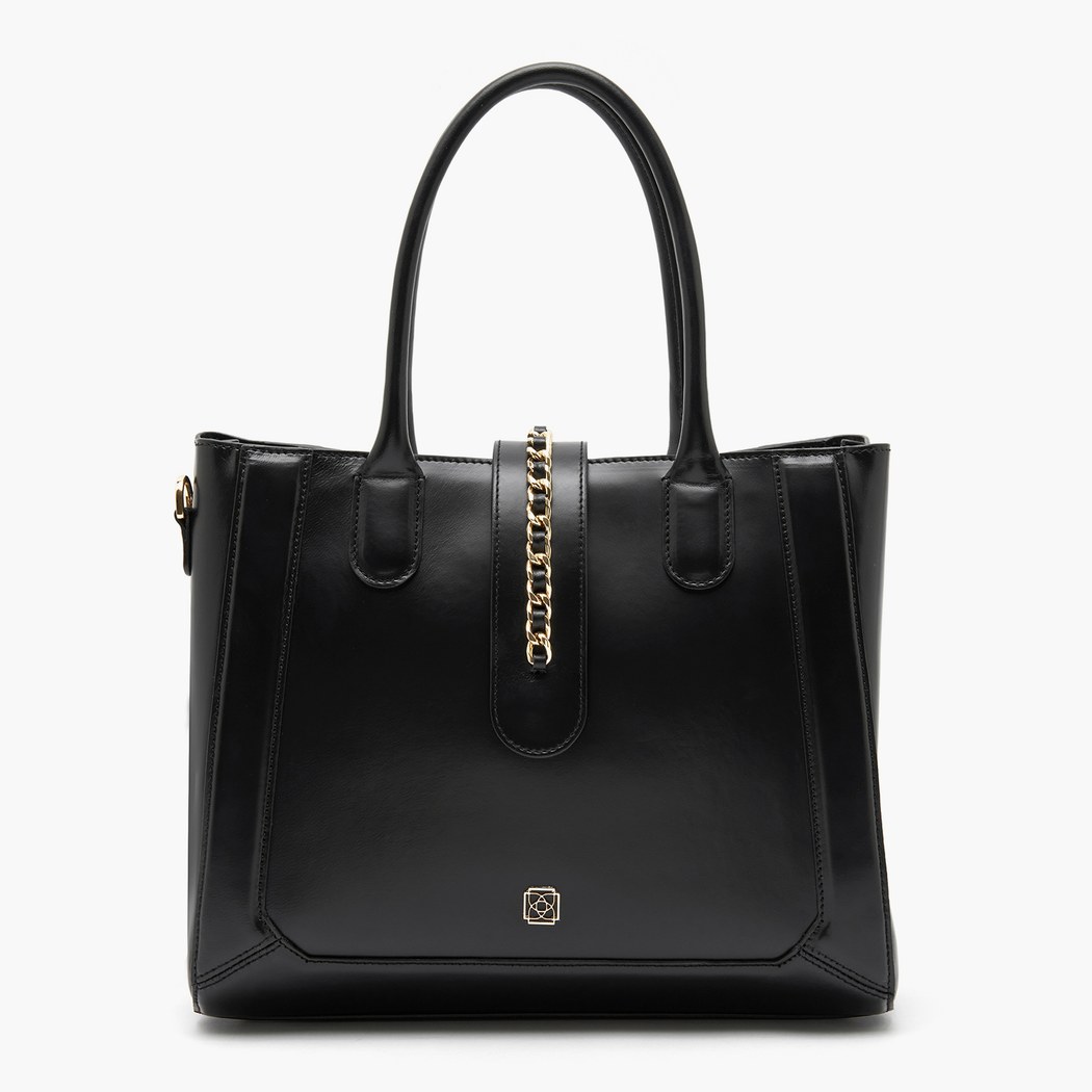 Kinsey Siyah Kadın Deri Omuz Çantası