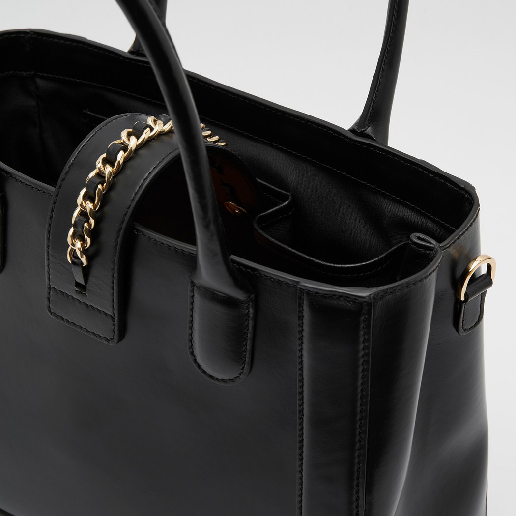 Kinsey Siyah Kadın Deri Omuz Çantası