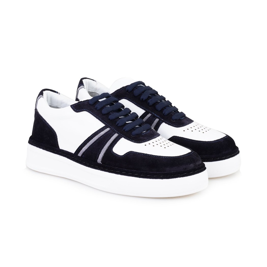 Kirk Lacivert Erkek Deri Spor Ayakkabı