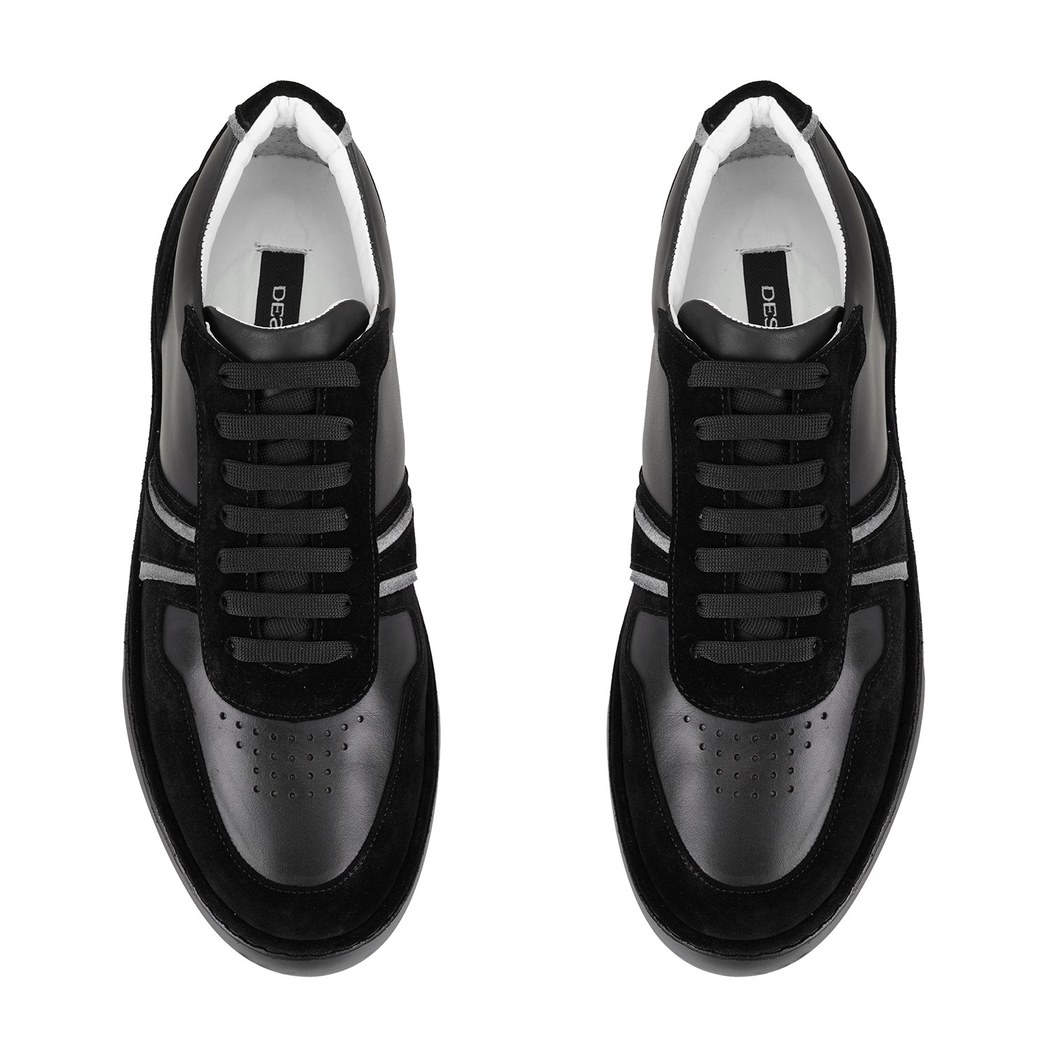 Kirk Siyah Erkek Deri Spor Ayakkabı