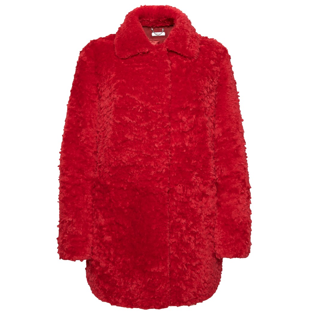 Kırmızı Clara Kadın Kürk Kaban