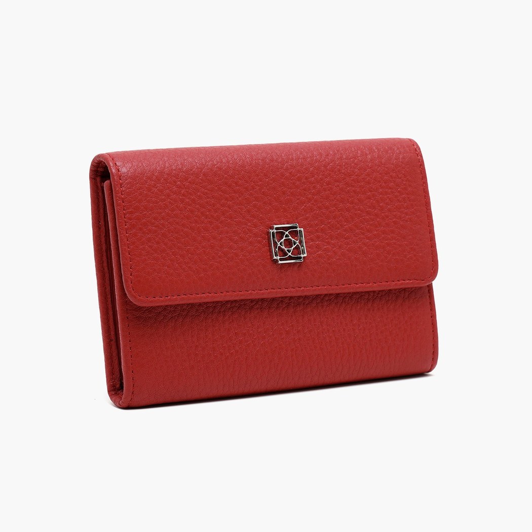 Kırmızı Kadın Deri Cüzdan