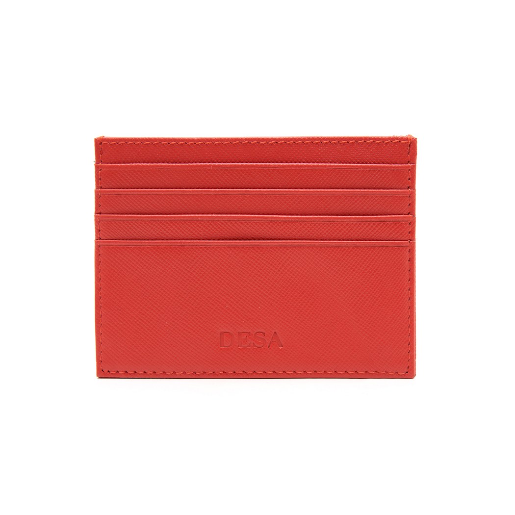 Kırmızı Kadın Deri Kartlık