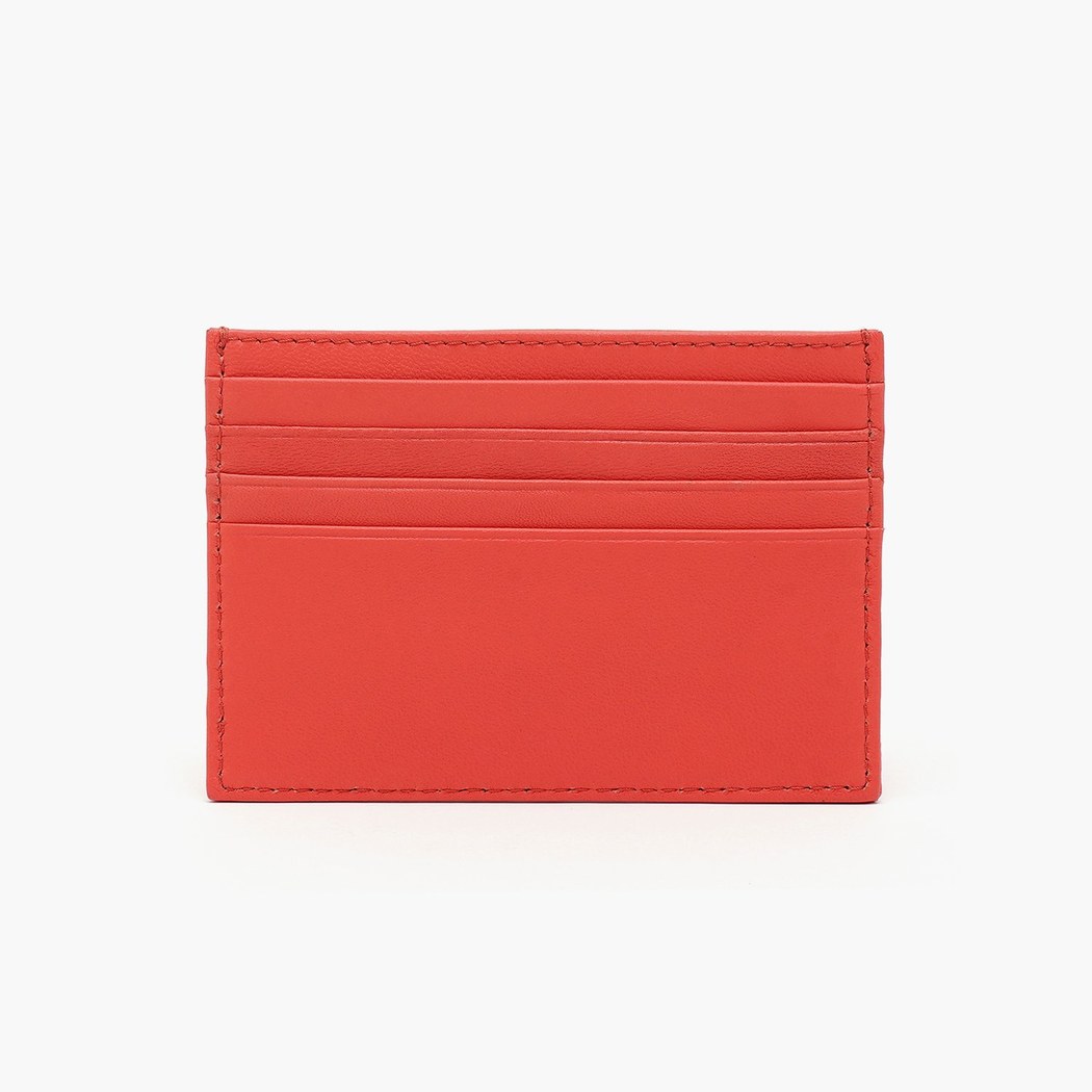 Kırmızı Kadın Deri Kartlık