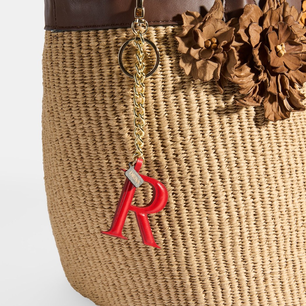 Kırmızı R Harfi Deri Anahtarlık