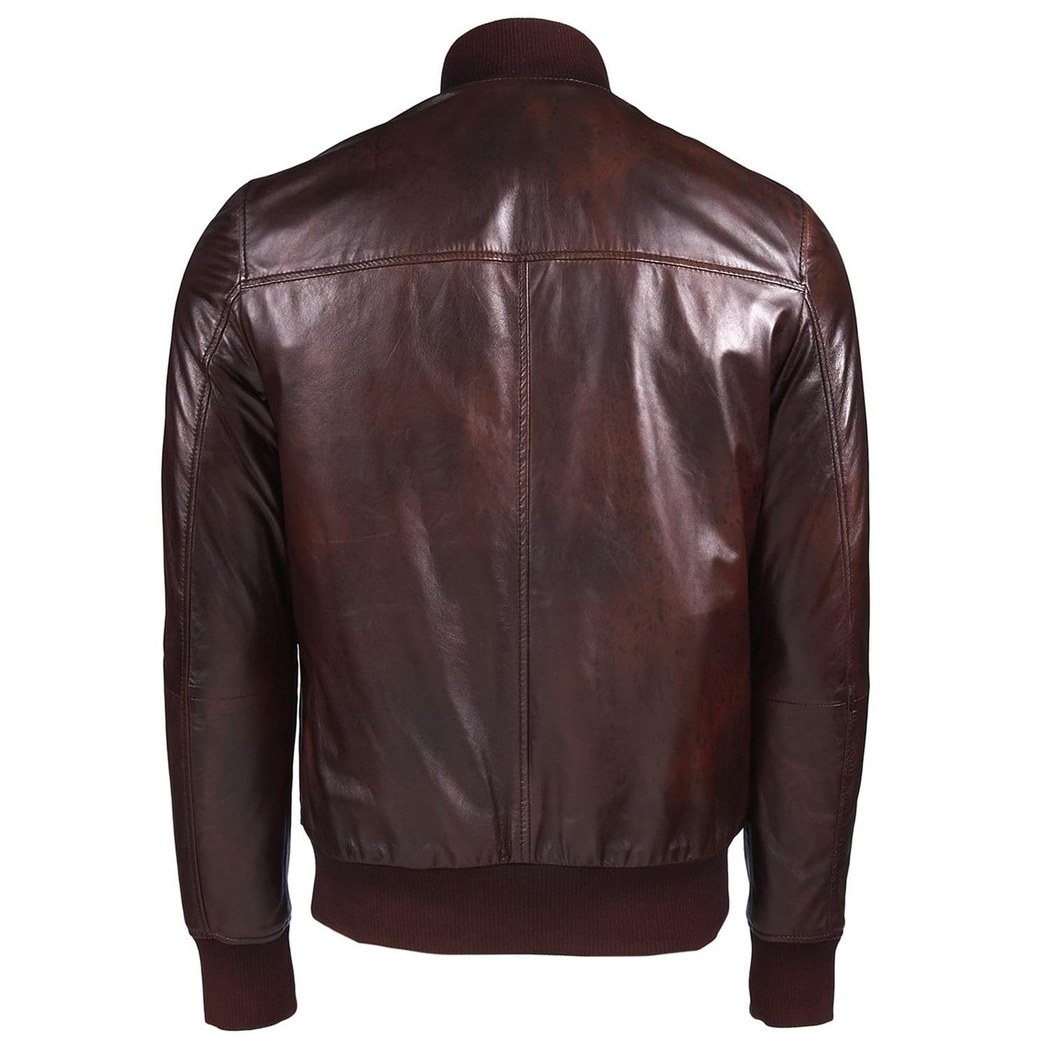 Kırmızı Rufio Erkek Deri Mont