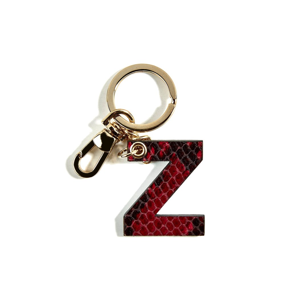 Kırmızı Z Harfi Deri Anahtarlık