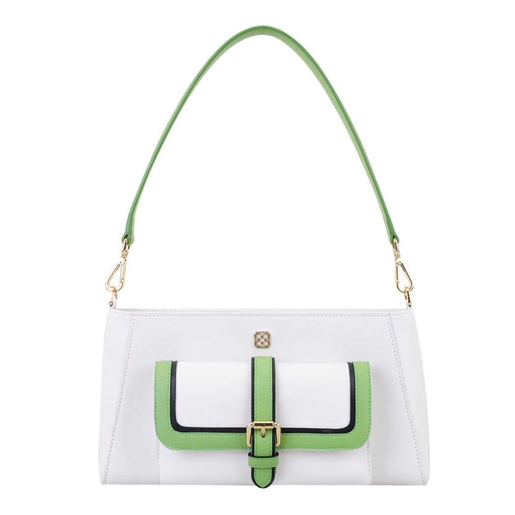 Knospe Beyaz Kadın Deri Omuz Çantası