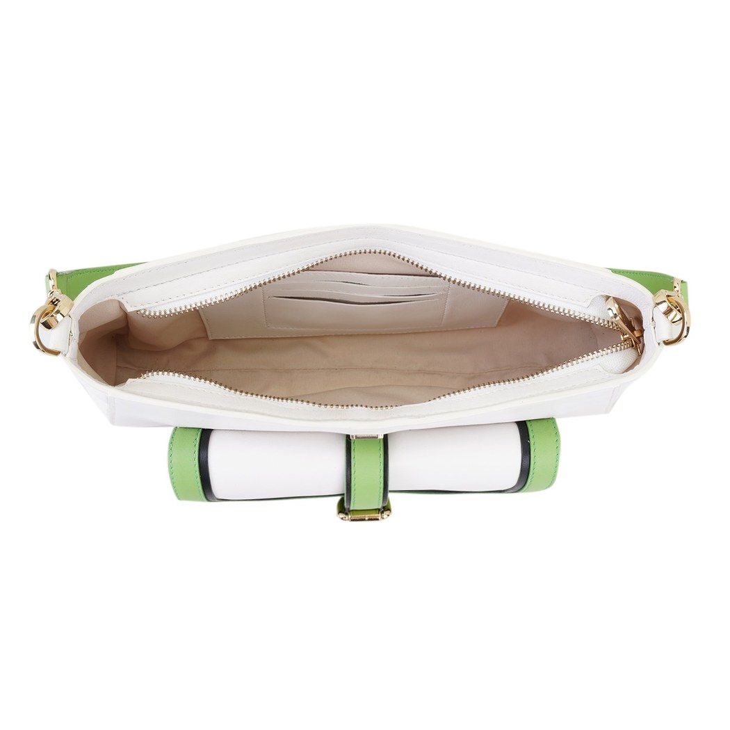 Knospe Beyaz Kadın Deri Omuz Çantası