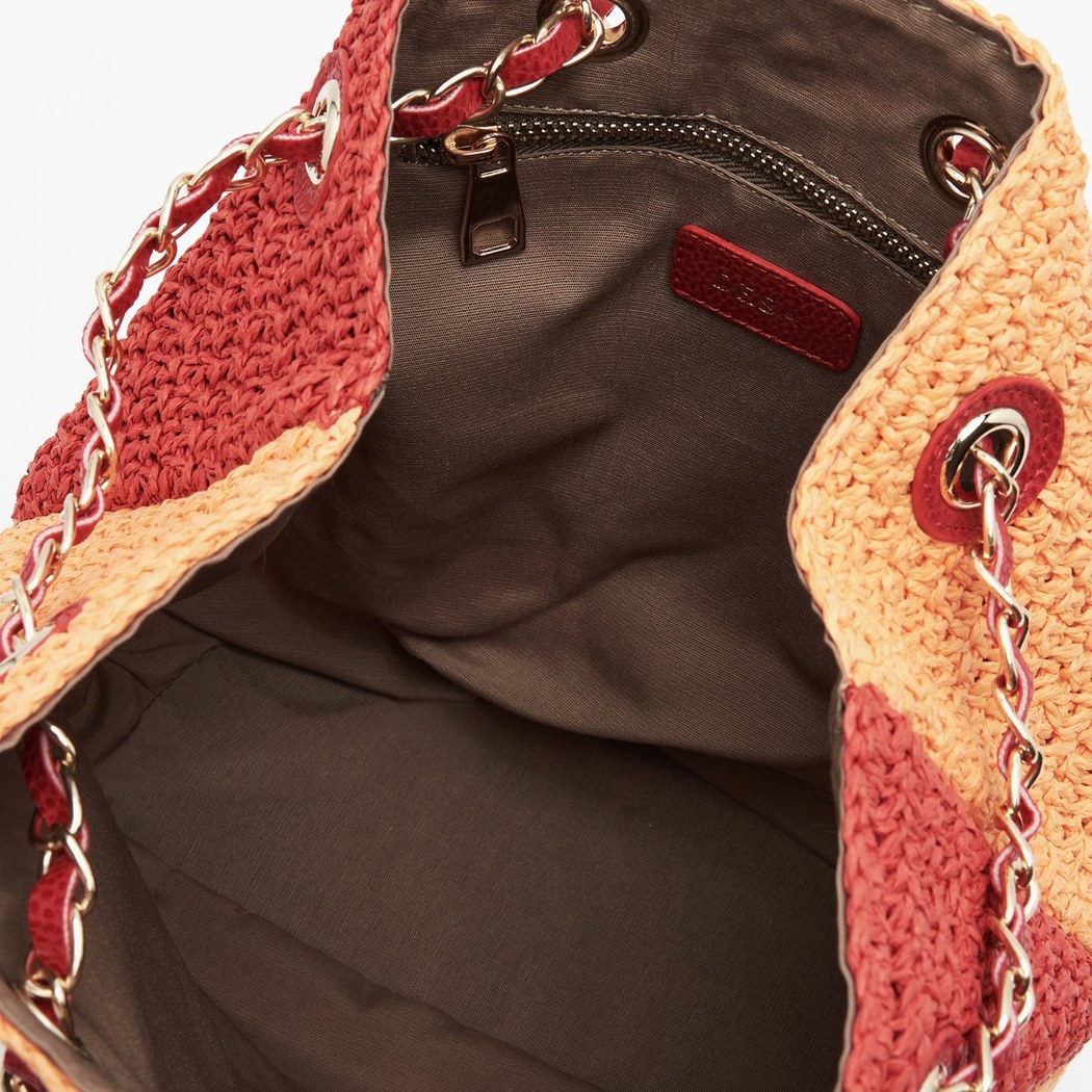 Kort Turuncu Kadın Hasır Omuz Çantası