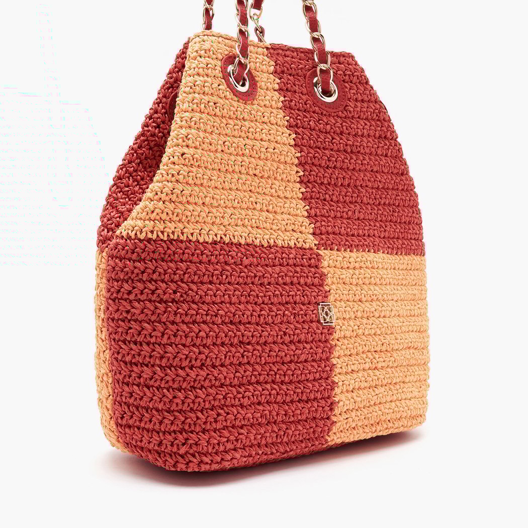 Kort Turuncu Kadın Hasır Omuz Çantası