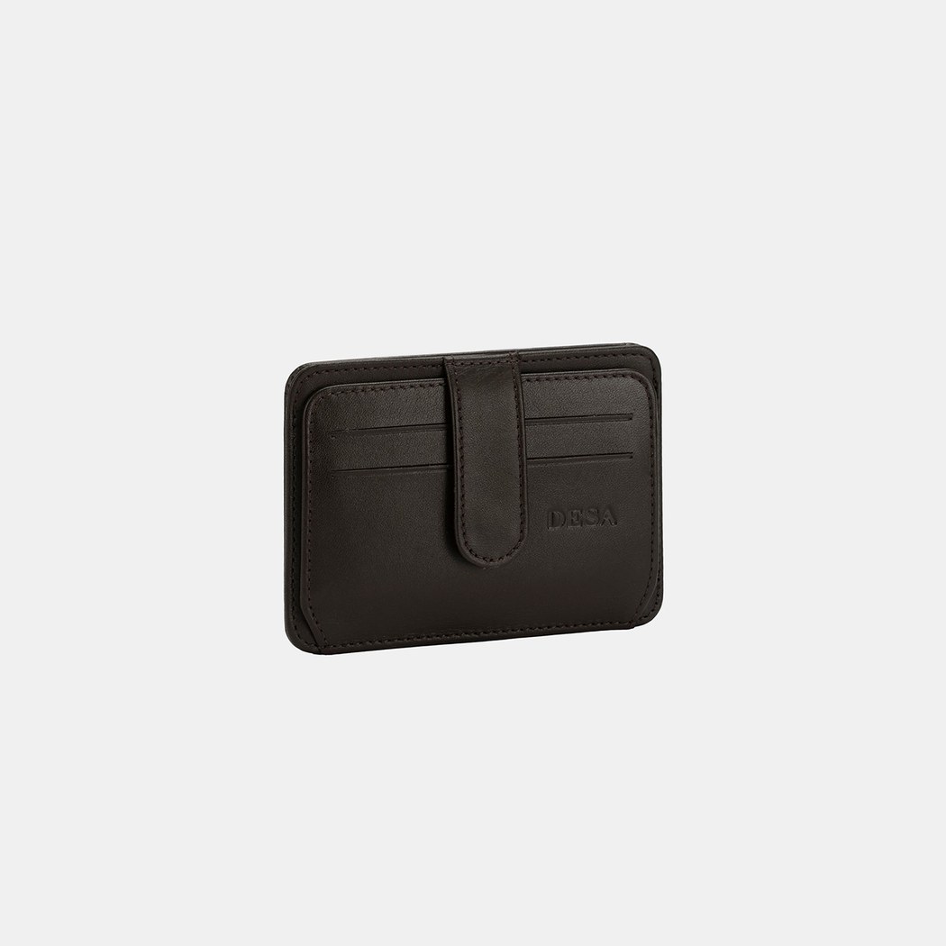 Koyu Kahve Unisex Deri Kartlık