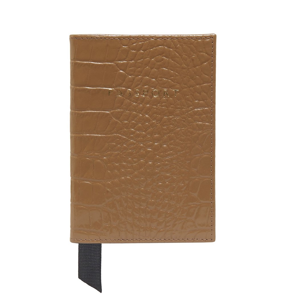 Kroko Baskılı Deri Pasaportluk