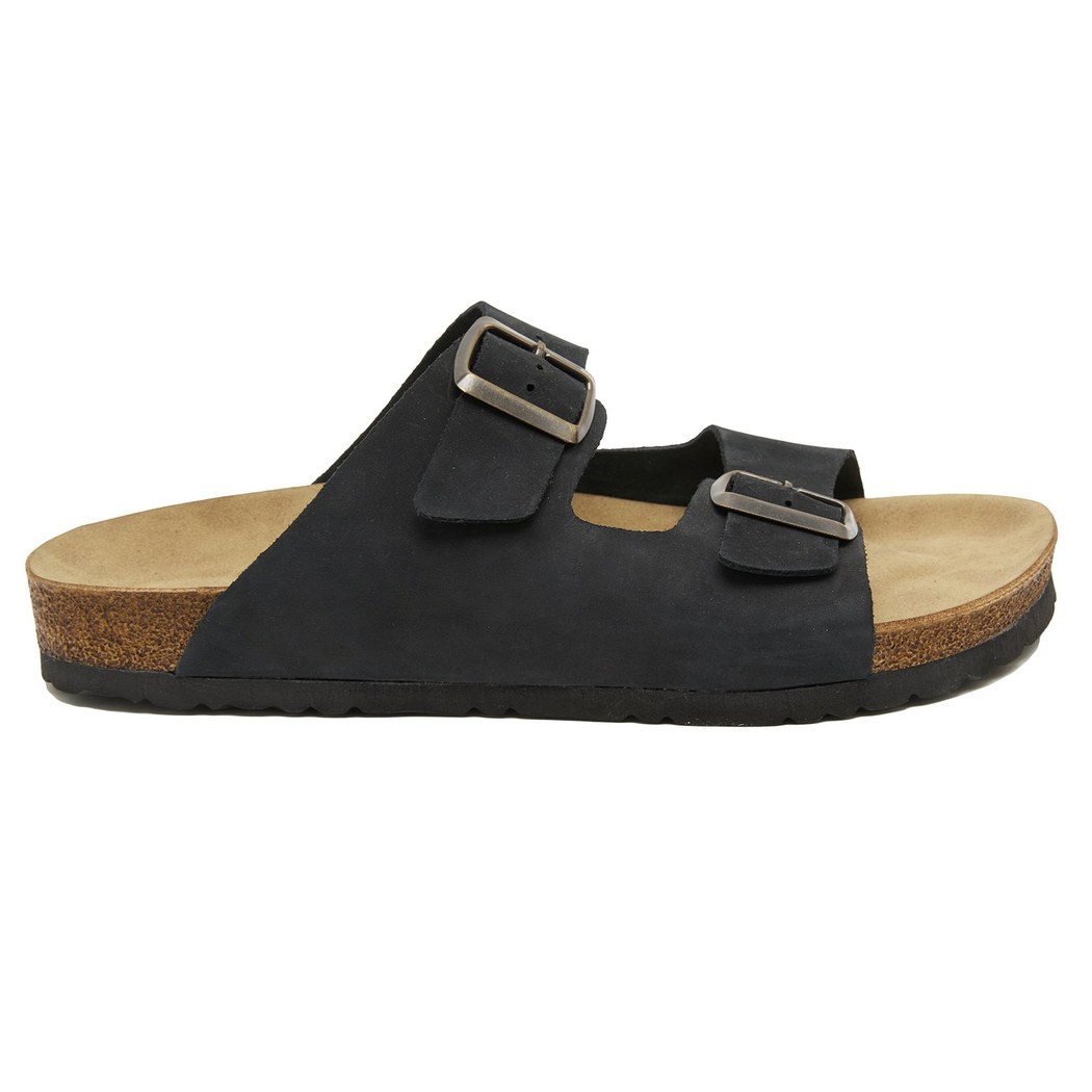 Lacivert Brian Erkek Deri Terlik