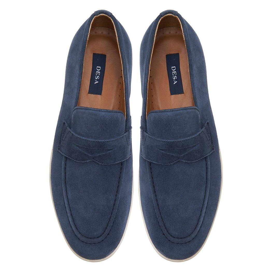 Lacivert Dolce Erkek Süet Loafer