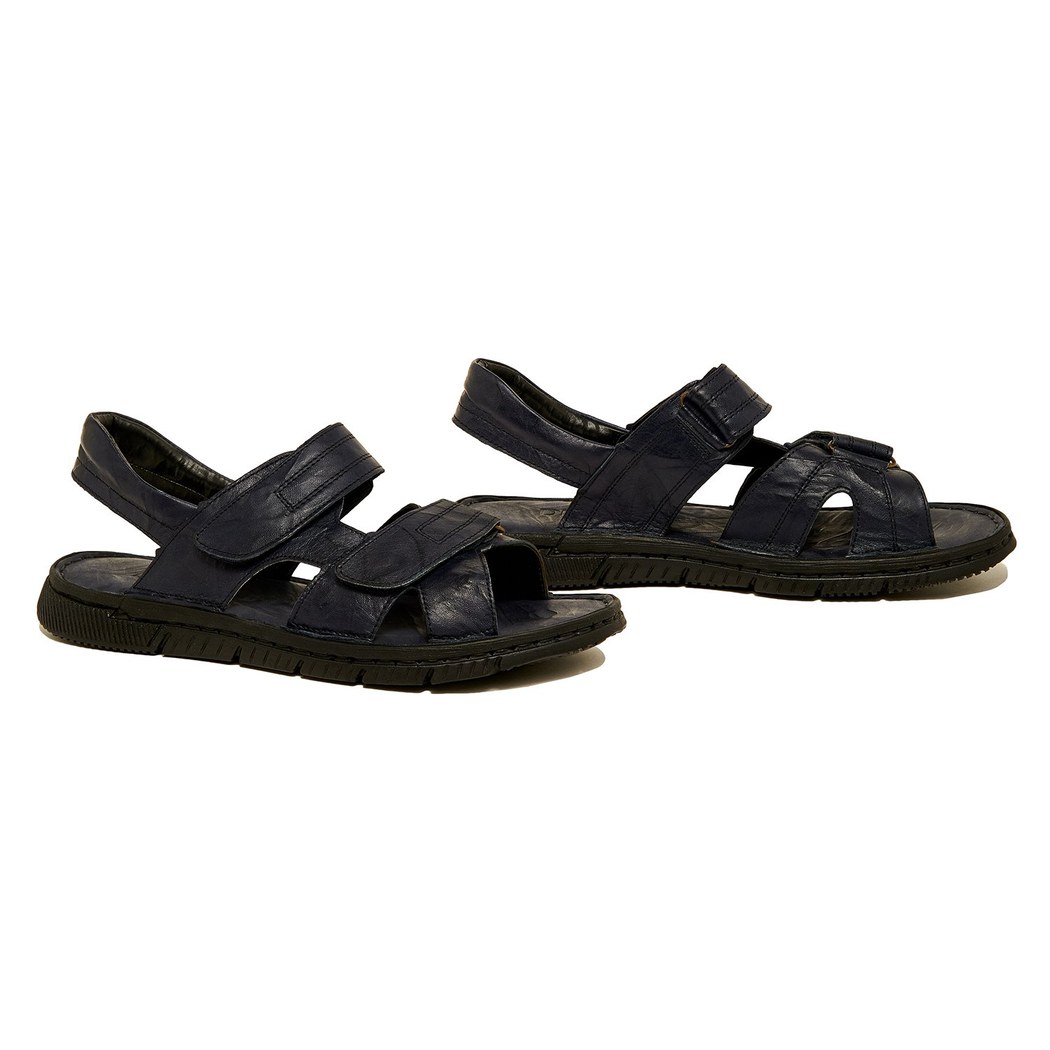 Lacivert Donati Erkek Deri Sandalet