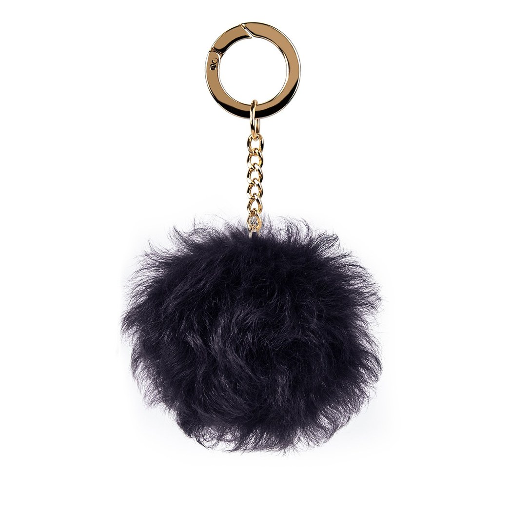 Lacivert Kadın Ponpon Anahtarlık