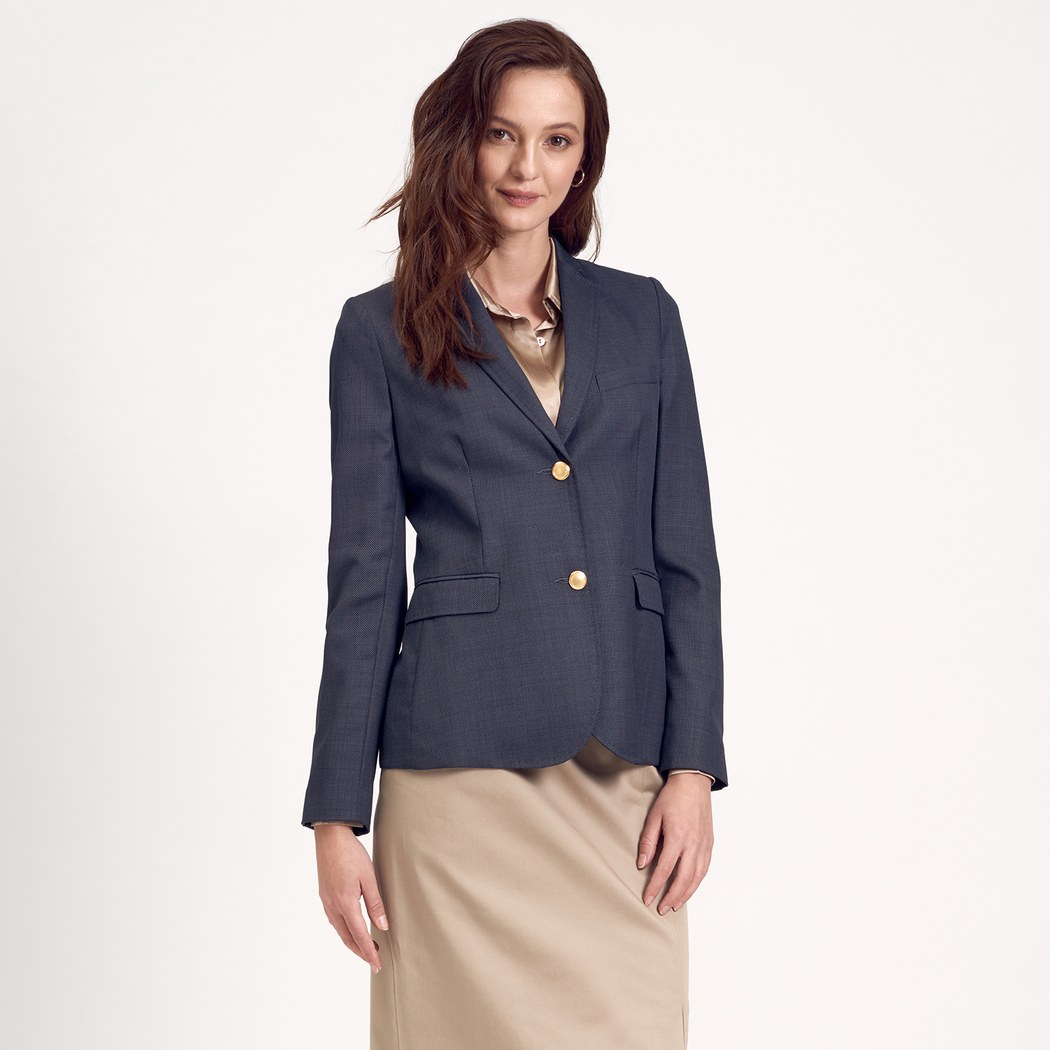 Lacivert Klasik Kadın Ceket