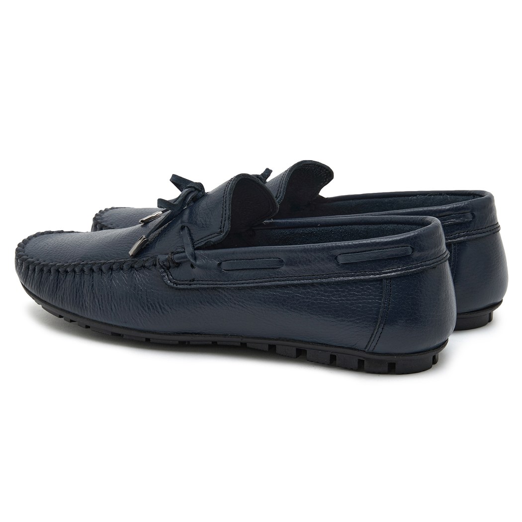 Lacivert Leon Erkek Deri Loafer