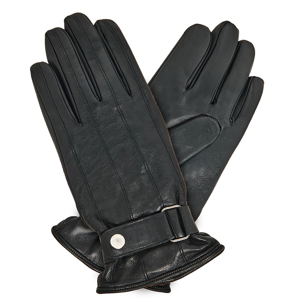 Lacivert Tokalı Erkek Deri Eldiven