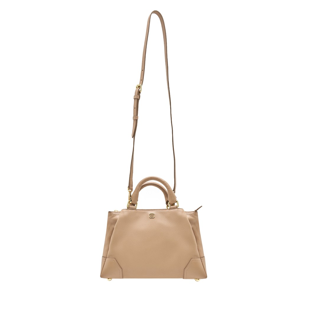 Laney Krem Kadın Deri Omuz Çantası