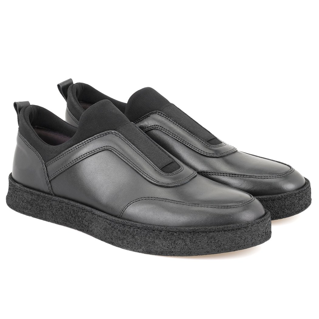 Larz Siyah Erkek Deri Günlük Ayakkabı