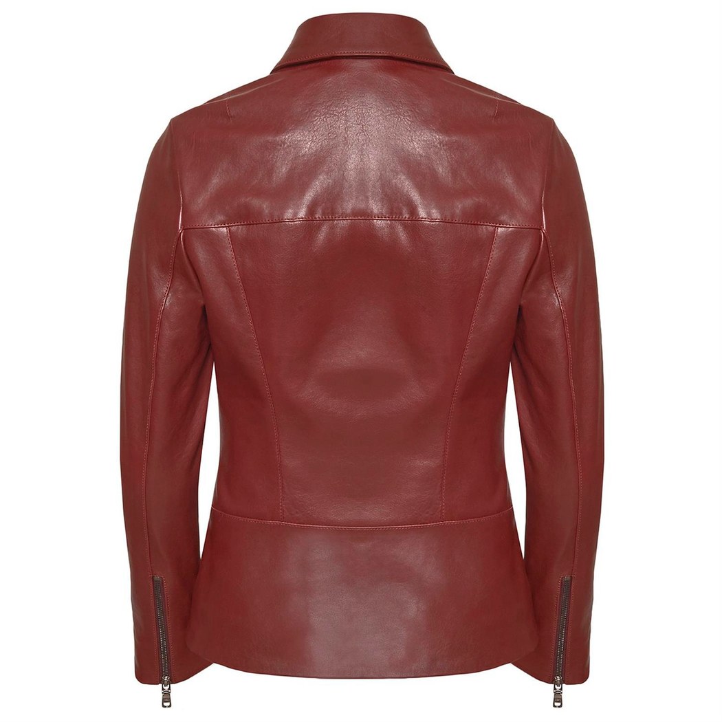 Laura Kadın Gömlek Yakalı Deri Mont