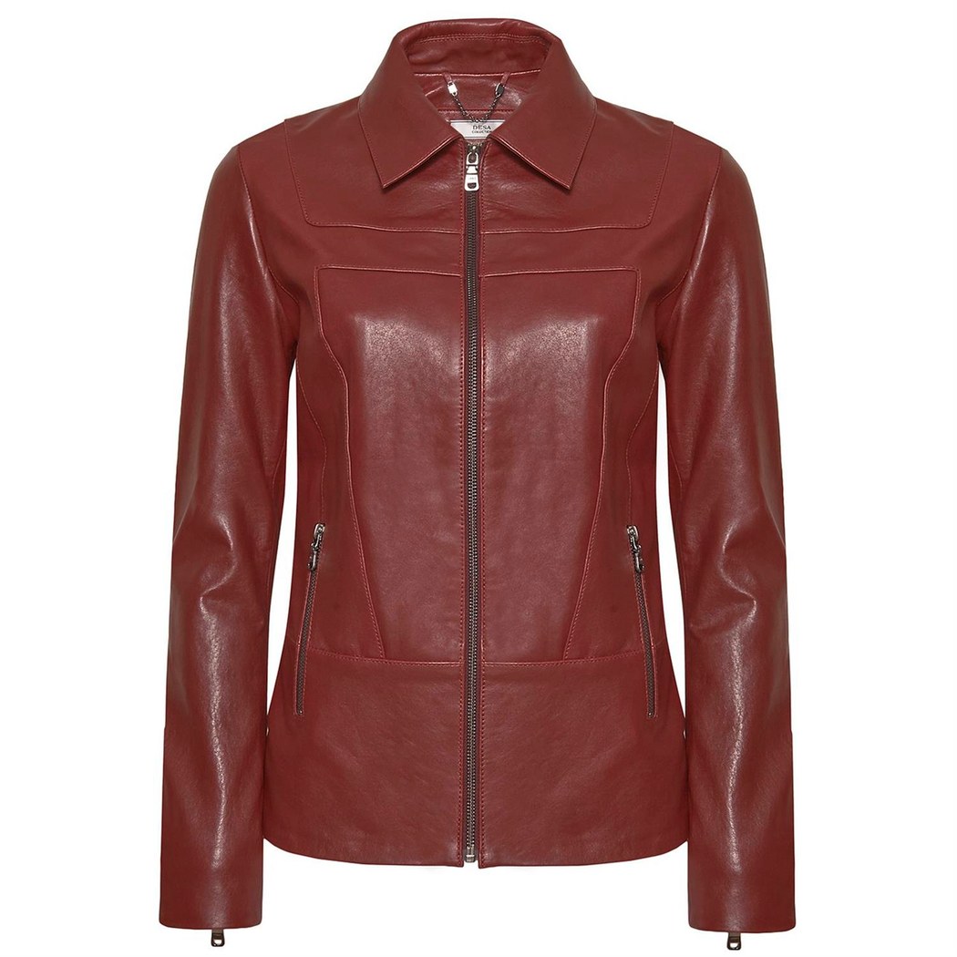 Laura Kadın Gömlek Yakalı Deri Mont