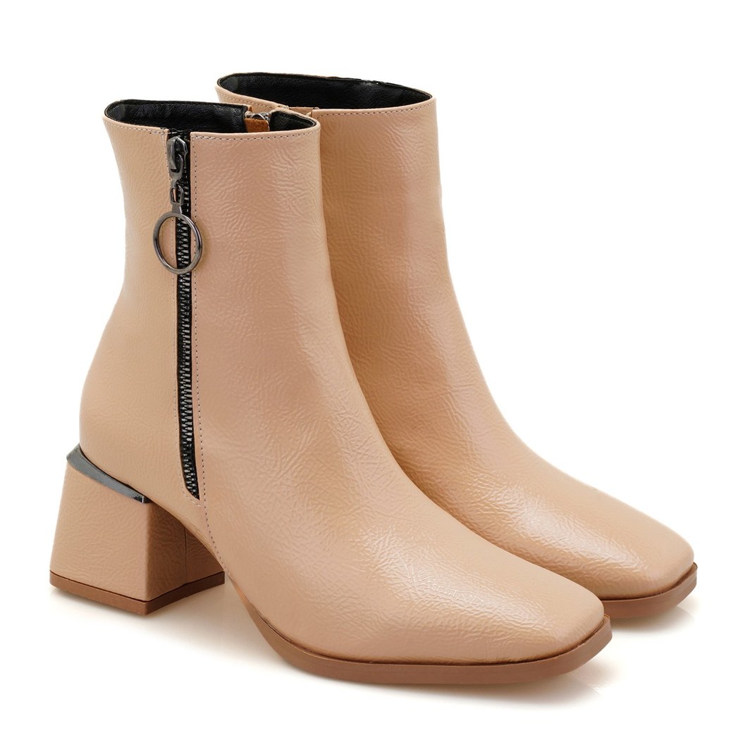 Laura Krem Kadın Topuklu Bot