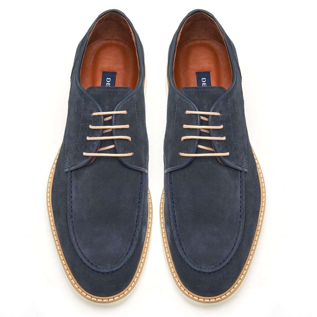 Leo Lacivert Erkek Süet Deri Günlük Ayakkabı