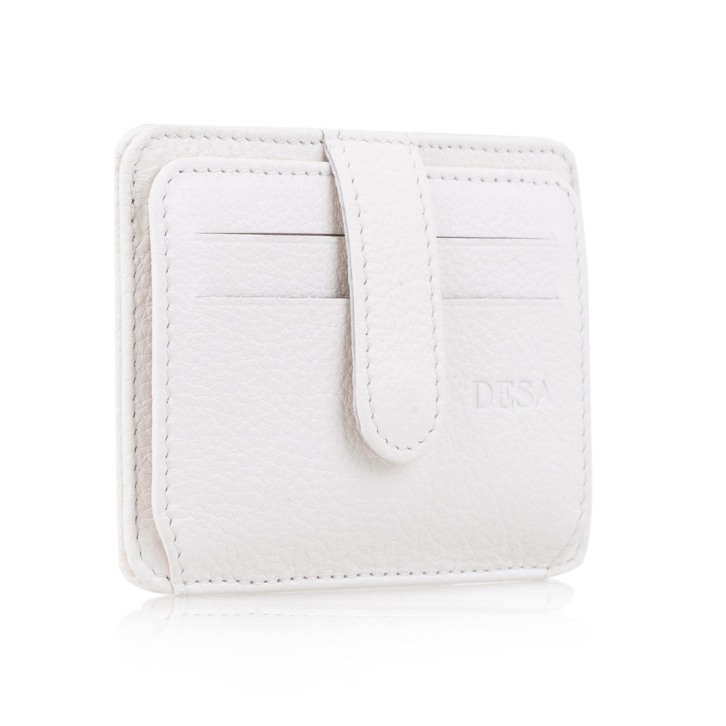 Lerona Beyaz Deri Kartlık