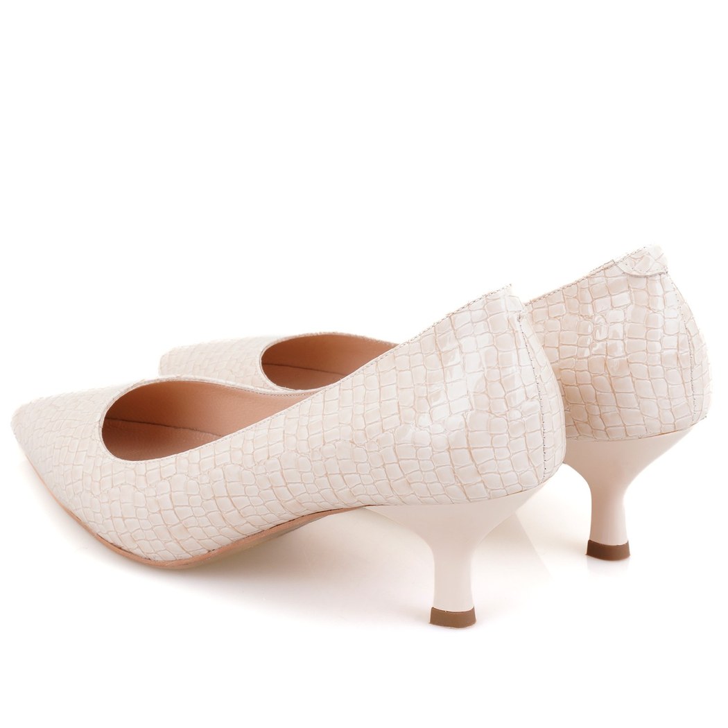 Lesley Bej Kadın Kısa Topuklu Ayakkabı